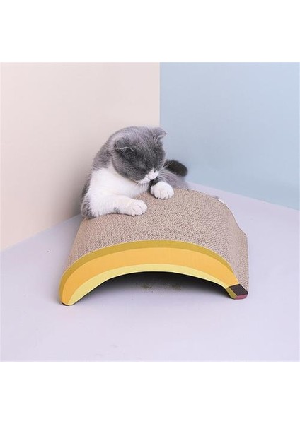 Kedi Scratcher Muz Şekli Tırmanma Oluklu Kağıt Sevimli Dayanıklı Bite Yüksek Yoğunluklu Dayanıklı Komik Oynama Oyuncaklar Için Kitten | Mobilya ve çizikler (Yurt Dışından)