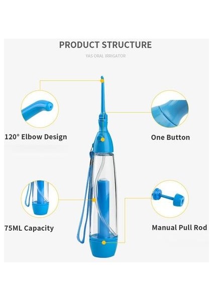 Taşınabilir Oral Irrigador Diş Hijyeni Sulama Su Flosser Jet Kürdan Nazal Irrigator Waterpulse Diş Beyazlatma Temizleyici (Yurt Dışından)