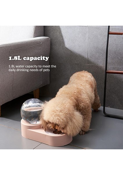 Pet Kedi Köpek Su Gıda Besleyici Otomatik Dağıtıcı 1.8l Kabarcık Su Konteyner Paslanmaz Çelik Kase Yeme Içmek (Yurt Dışından) fırsatları