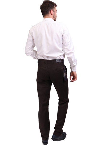 Daniel Voi Erkek Kahverengi Pamuklu Slim Fit Pantolon 8163-4-K.KAHVE-11