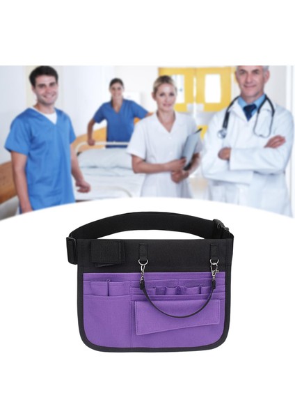 Hemşireler Koruma Bel Çanta Ayarlanabilir Fanny Pack Poşeti Oxford Bez Aksesuarları Mor