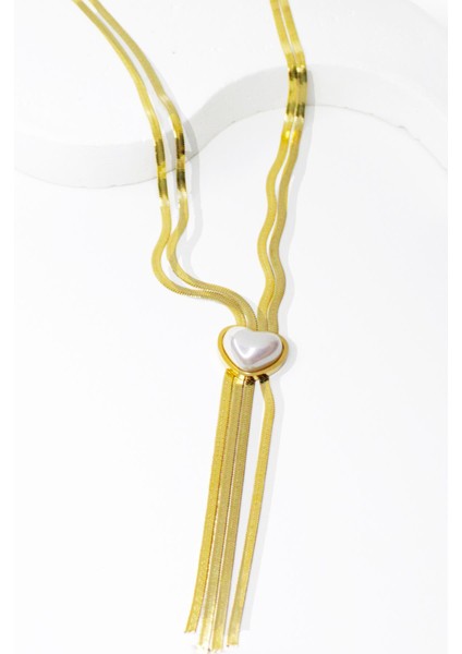 Paslanmaz Çelik Sedefli Kalp İtalyan Zincir Kolye fiyatları