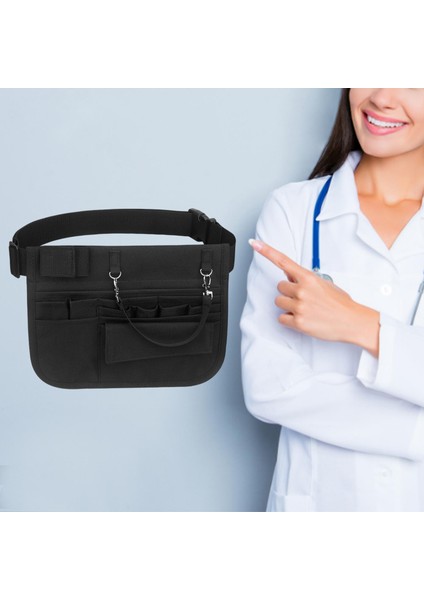 Hemşireler Koruma Bel Torbası Ayarlanabilir Fanny Pack Poşeti Oxford Bez Aksesuarları Gri(Yurt Dışından)