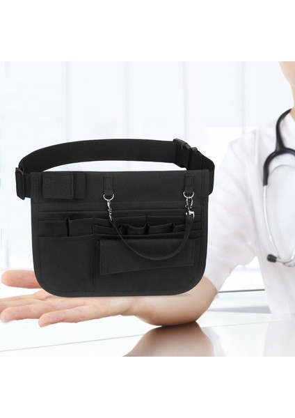 Hemşireler Koruma Bel Torbası Ayarlanabilir Fanny Pack Poşeti Oxford Bez Aksesuarları Gri(Yurt Dışından)