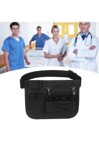 Hemşireler Koruma Bel Torbası Ayarlanabilir Fanny Pack Poşeti Oxford Bez Aksesuarları Gri(Yurt Dışından)