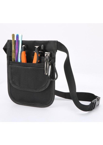Hemşire Fanny Pack Organizer Torama Tutucu Stetoskoplar Için Kalça Çantası Siyah