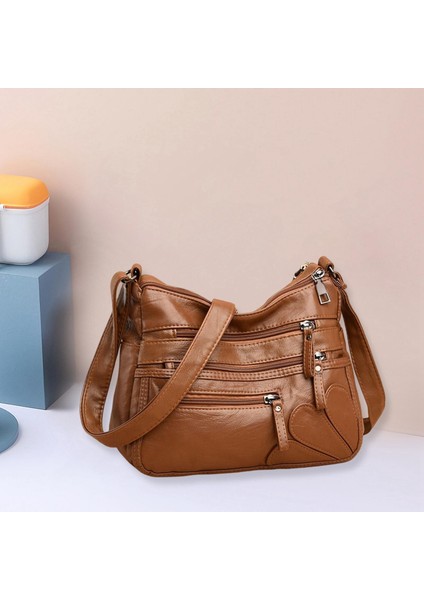 Kadın Omuz Çantası Dayanıklı Rahat Crossbody Çanta Çanta Bayanlar Için Alışveriş Kahverengi indirimleri