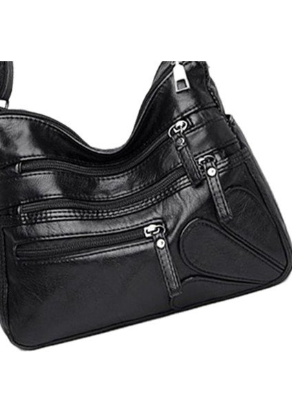 Kadınlar Omuz Çantası Dayanıklı Rahat Crossbody Çanta El Çantası Bayanlar Için Alışveriş Siyah