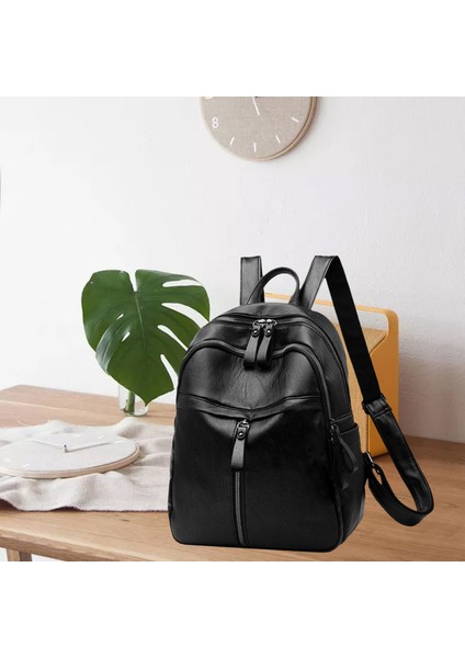 Mini Kadın Sırt Çantası Pu Deri Messenger Çanta Sırt Çantası Seyahat Küçük Okul Çantası
