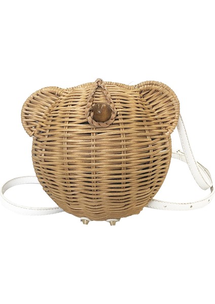 Kadınlar Straw Crossbody Çanta Sevimli Rattan Sepet Çantası Çantalar Çanta Fotoğraf Props