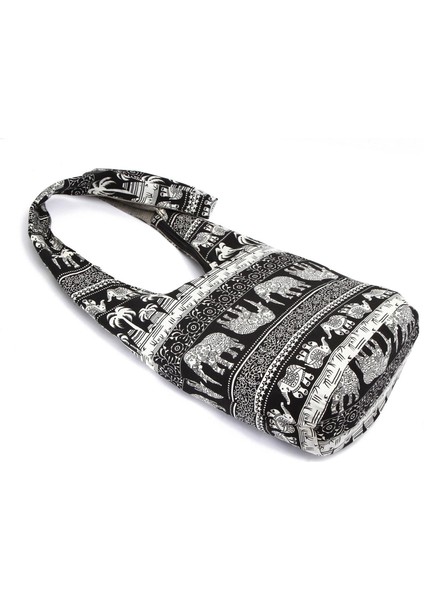 2xbohemian Pamuk Hippi Çapraz Gövde Çantası Hobo Sling Çanta Haberci Omuz Çantaları Siyah 2 Adet modelleri