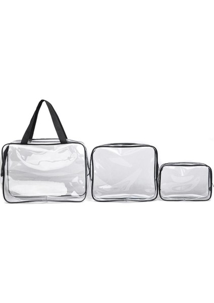 Clear Pvc Kozmetik Çanta Organizatörü 2 Pcs