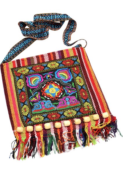 Bohem Moda Omuz Çantası Sling Crossbody Çanta Parti Alışverişi Için Kırmızı 28.5cm(Yurt Dışından) fiyatları