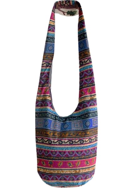 Etnik Tarzı Hobo Sling Çantaları Cüzdanlar Messenger Crossbody Omuz Çantası Hippi A-Multicolor