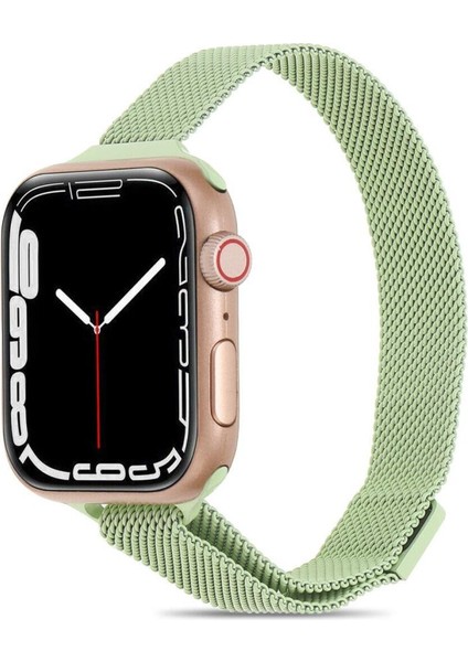 Apple Watch 4 5 6 7 8 Ultra 42MM 44MM 45MM Slim Metal Hasır Kordon