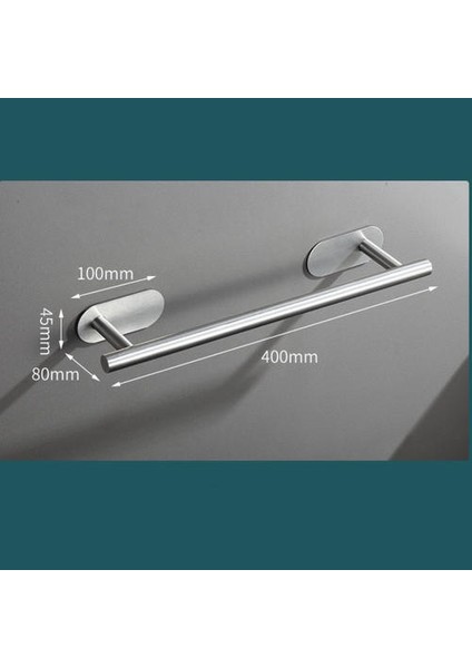 4pcs Paslanmaz Çelik Banyo Havlu Rafı Banyo Havlu Çubuğu Yumruksuz Doku Rafı (Yurt Dışından)