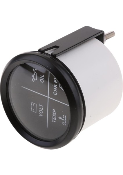 52MM 2 "4 LED Alarm Ölçer Volt Yağ Sıcaklığı Chk Eng Gösterge Siyah Yüz Siyah Siyah (Yurt Dışından) indirimleri