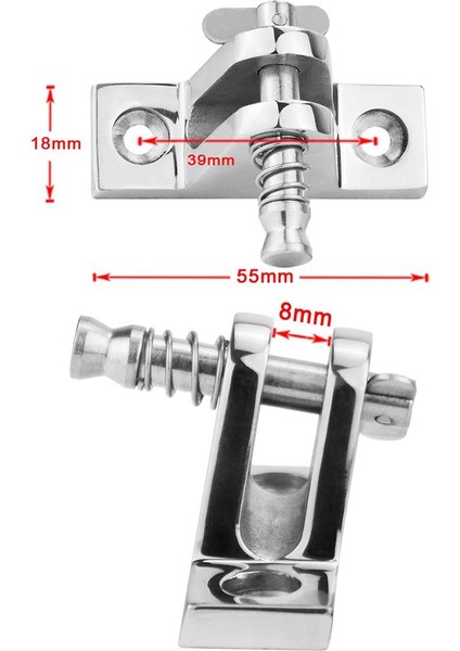 316 Sınıf Paslanmaz Çelik Tekne Bimini Üst Güverte Menteşe W / Hızlı Yayın Pin (Yurt Dışından)