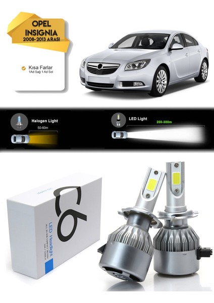 Opel Insignia Kısa Far LED Xenon Şimşek Etkili 2008-2013 Arası