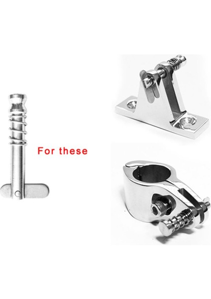 2X6MM Bimini Üst Tekne Güverte Menteşe Hızlı Yayın Pin Deniz Paslanmaz Çelik (Yurt Dışından)