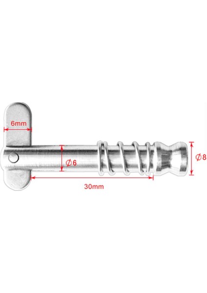 2X6MM Bimini Üst Tekne Güverte Menteşe Hızlı Yayın Pin Deniz Paslanmaz Çelik (Yurt Dışından)