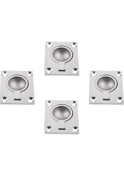 4 Adet Paslanmaz Çelik Tekne Deniz Flush Hatch Kabine Kaldırma Halka Kolu Çekin (Yurt Dışından)