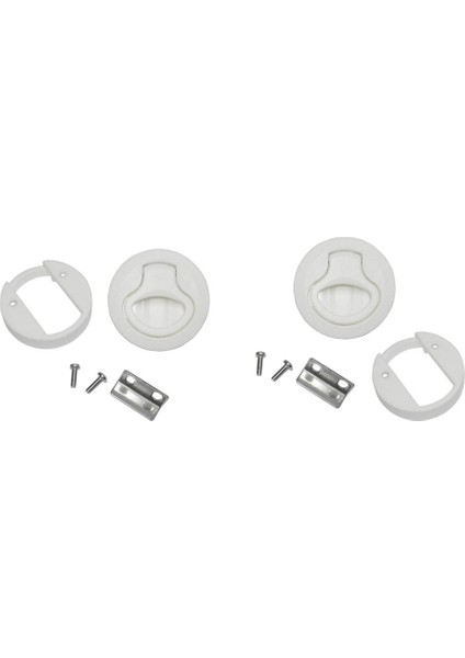 2 Adet Beyaz Güverte Kaplama 1/2 "kapı Siyah 2" Floş Çekme Slam Mandalı Tekne Deniz (Yurt Dışından)