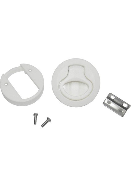 2 Adet Beyaz Güverte Kaplama 1/2 "kapı Siyah 2" Floş Çekme Slam Mandalı Tekne Deniz (Yurt Dışından)