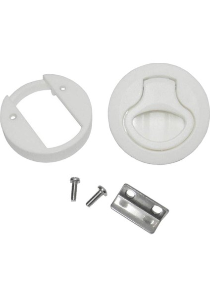 2 Adet Beyaz Güverte Kaplama 1/2 "kapı Siyah 2" Floş Çekme Slam Mandalı Tekne Deniz (Yurt Dışından)
