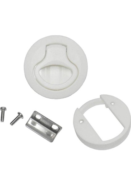 2 Adet Beyaz Güverte Kaplama 1/2 "kapı Siyah 2" Floş Çekme Slam Mandalı Tekne Deniz (Yurt Dışından)