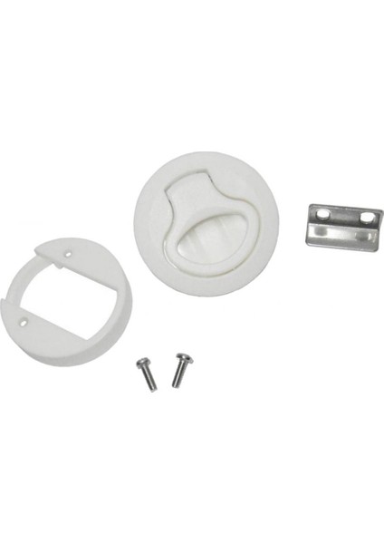 2 Adet Beyaz Güverte Kaplama 1/2 "kapı Siyah 2" Floş Çekme Slam Mandalı Tekne Deniz (Yurt Dışından)