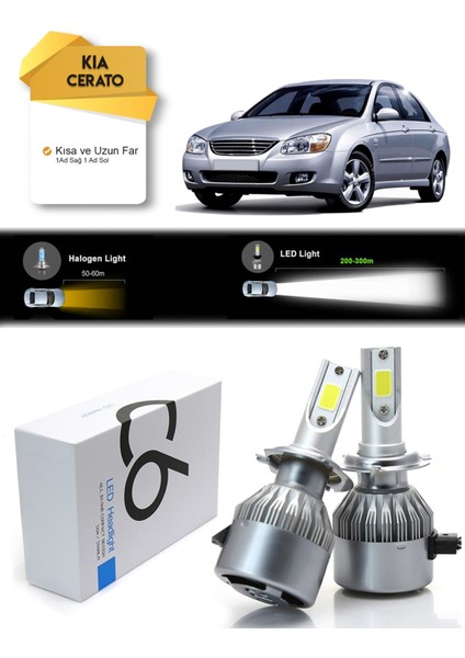 Kia Cerato Uzun Far Kısa Far Şimşek Etkili LED Xenon