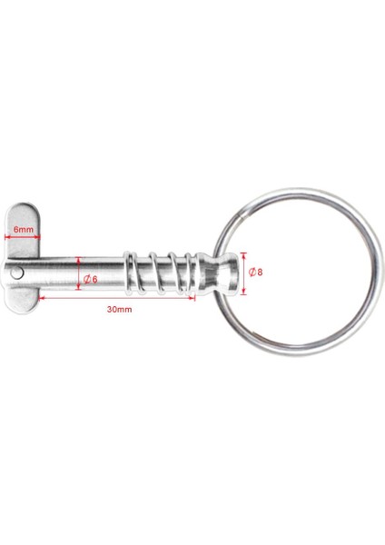 16 x Tekne Bimini Üst Güverte Menteşe Hızlı Yayın Pin 1/4 "paslanmaz Çelik (Yurt Dışından)