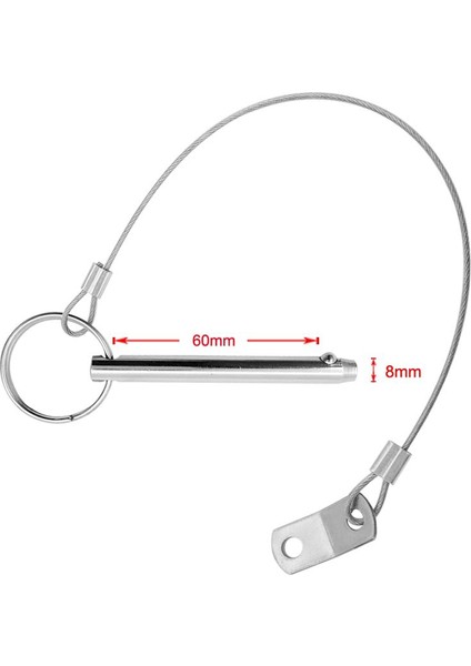 5/16 "kordonlu Tekne Bimini Üst Güverte Menteşe Donanım ile Hızlı Yayın Pin (Yurt Dışından)
