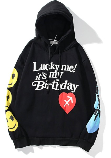 Unisex It's My Birthday Siyah Sweatshirt