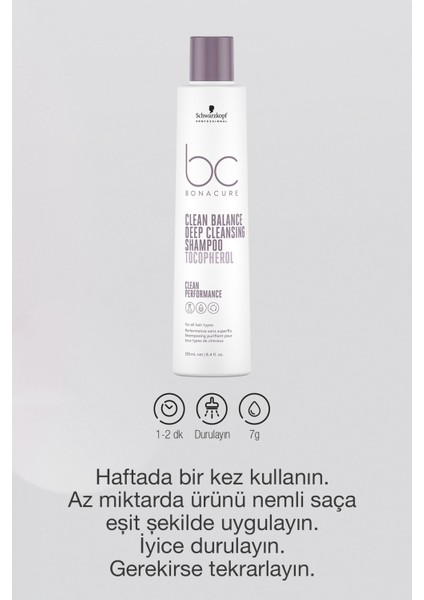 Bc Clean Dengeleyici ve Derin Temizleme Şampuanı 250 ml