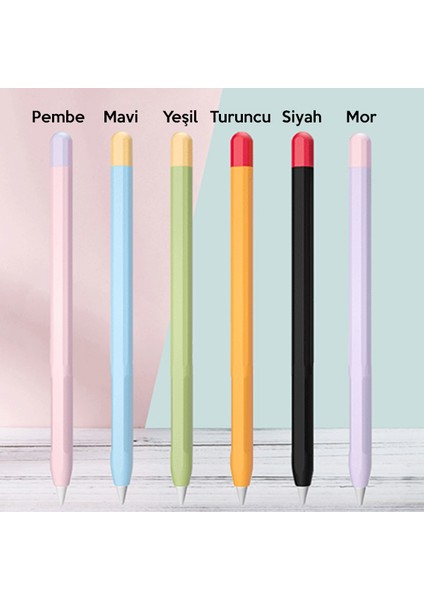 Ason Plus Ally Apple Pencil 2 Için Koruyucu Kaymaz Silikon Kılıf