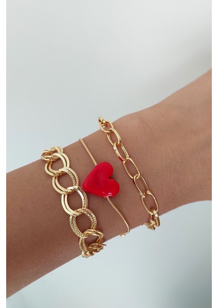 Gold 3'lü Kombin Bileklik