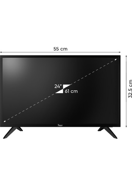 YE-24020 D2 24" 60 Ekran Uydu Alıcılı HD Ready LED TV