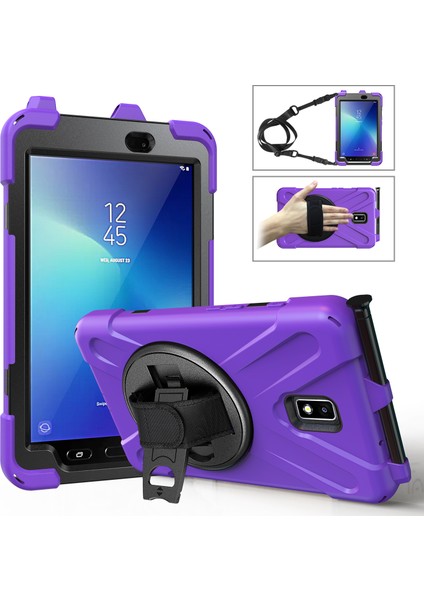 Galaxy Tab A İçin Darbeye Dayanıklı Tablet Kılıfı - Mor (Yurt Dışından)