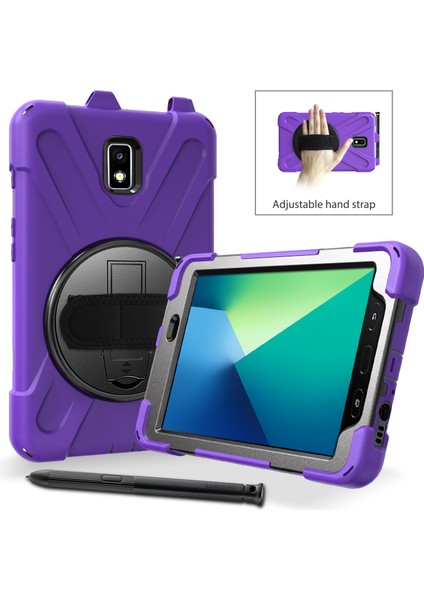 Galaxy Tab A İçin Darbeye Dayanıklı Tablet Kılıfı - Mor (Yurt Dışından) modelleri