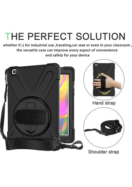 Galaxy Tab A İçin Darbeye Dayanıklı Tablet Kılıfı - Siyah (Yurt Dışından) fırsatları