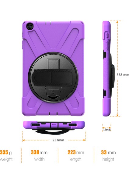 Galaxy Tab A İçin Darbeye Dayanıklı Tablet Kılıfı - Mor (Yurt Dışından) fırsatları