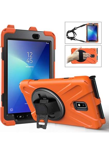 Galaxy Tab A İçin Darbeye Dayanıklı Tablet Kılıfı - Turuncu (Yurt Dışından)