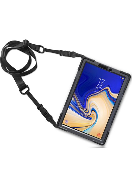 Galaxy Tab S4 İçin Darbeye Dayanıklı Tablet Kılıfı - Siyah (Yurt Dışından) fırsatları