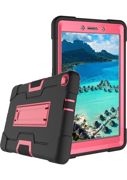 Galaxy Tab A İçin Darbeye Dayanıklı Tablet Kılıfı - Siyah - Pembe (Yurt Dışından) modelleri