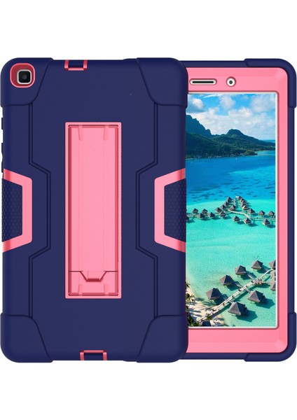 Galaxy Tab A İçin Darbeye Dayanıklı Tablet Kılıfı - Koyu Mavi - Pembe (Yurt Dışından)