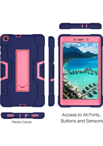 Galaxy Tab A İçin Darbeye Dayanıklı Tablet Kılıfı - Koyu Mavi - Pembe (Yurt Dışından) indirimleri