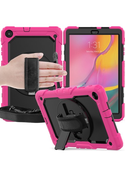 Galaxy Tab A İçin Darbeye Dayanıklı Tablet Kılıfı - Pembe - Siyah (Yurt Dışından) fırsatları