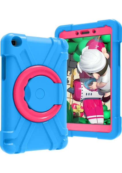 Galaxy Tab A İçin Darbeye Dayanıklı Tablet Kılıfı - Mavi - Pembe (Yurt Dışından)
